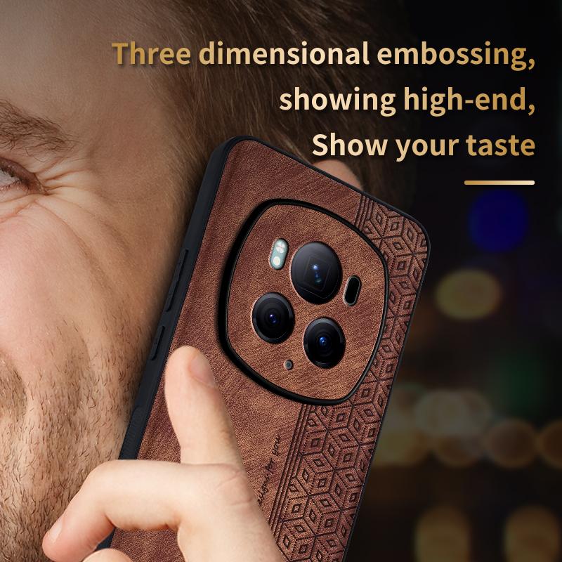 AZNS Etui do Honor Magic6 Pro 5G Pokryte Skórą PU TPU Odporne na Zarysowania Pokrowiec na Telefon