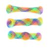 3Pcs Cat Spring Shape Tube Toy Colorful Bouncing Interactive Toy with Bell and Catnip
