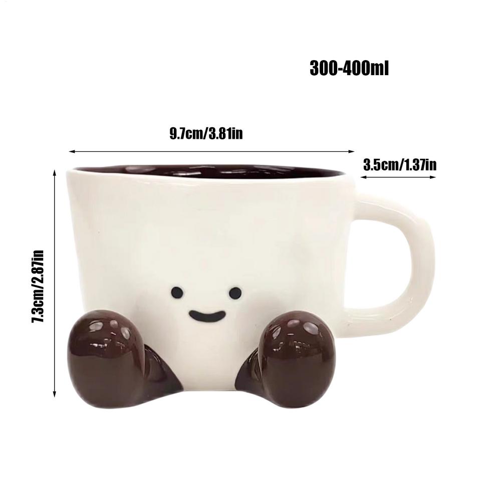 Coffee Mug Adorable Drinking Cup with Feet Novelty Coffee Mugs for Home Men Women Christmas Kids Birthday School Desk Decor