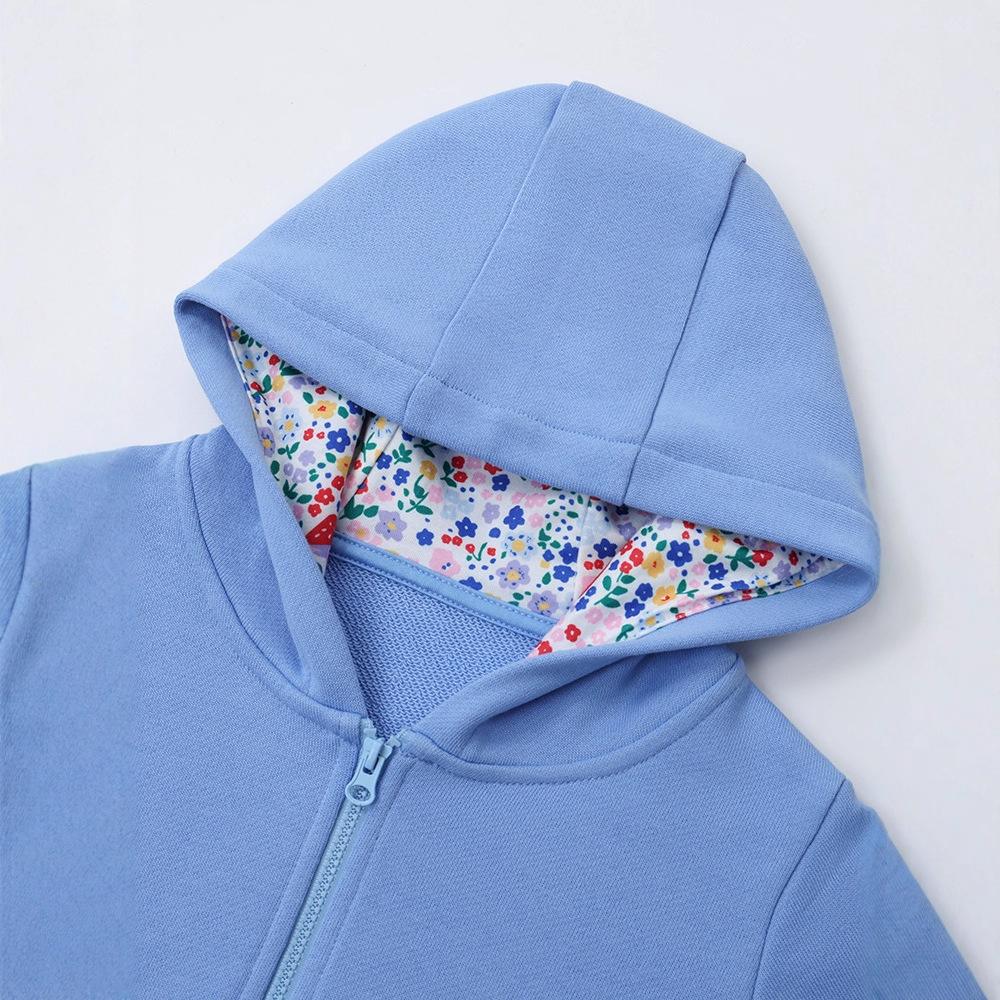 New Autumn And Winter Creative Embroidered Children'S Jacket Long Sleeve Hooded Zipper Sweatshirt Cartoon Children'S Sweatshirt Jacket