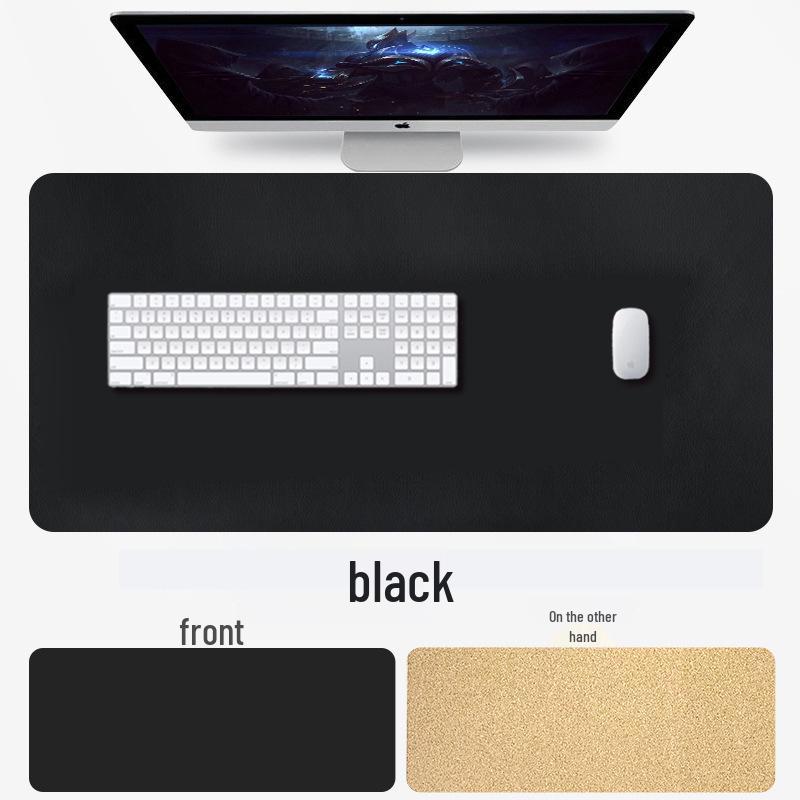 Custom Oversized PU Leather Cork Mouse Pad - Waterproof, Anti-fouling Desk and Writing Pad with Logo Printing Option