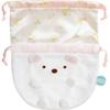 CA83401 Sumikkogurashi Round Restaurant Plush Drawstring Bag Polar Bear Tanuki's 2-Way