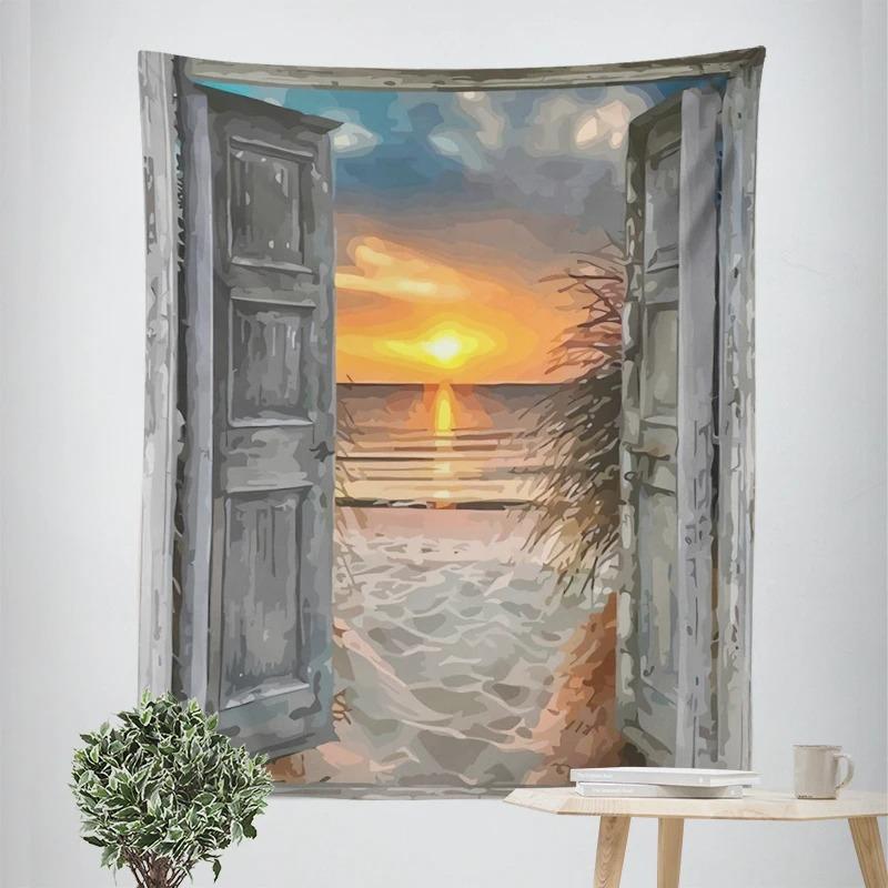 Seaside Turtle Decorative Tapestry Home Wall Decoration Office Living Room Tapestry