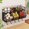 Carbon Steel Vegetable Drainage Basket Wall Mounted Onion Ginger Garlic Rack  Ingredients Sorting