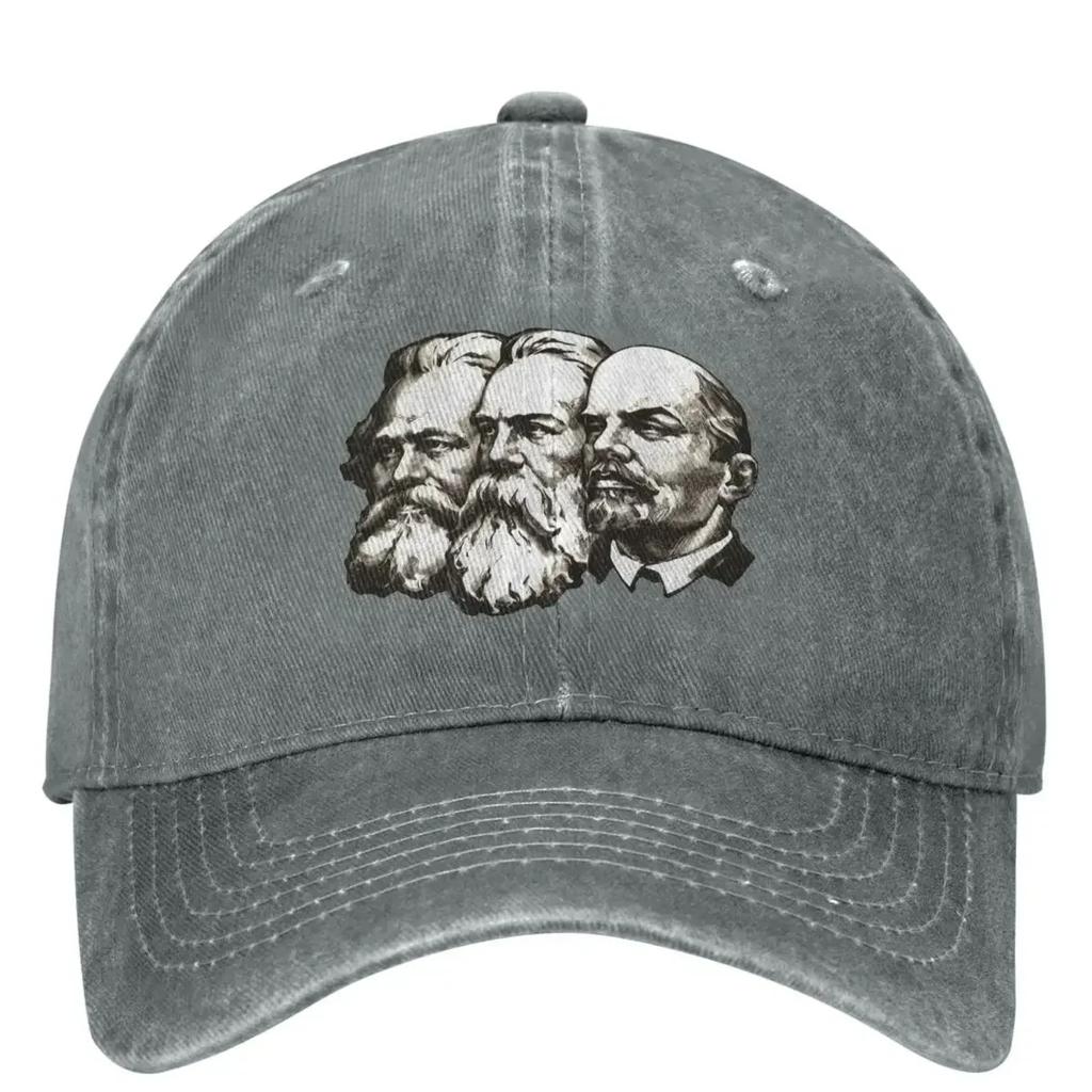Marx Engels And Lenin Casual Baseball Cap Summer Communism Trucker Hat Hot Sale Tennis Skate Snapback Cap Unisex Baseball Caps