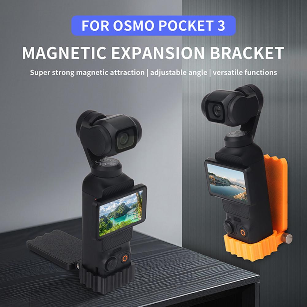 Magnetischer Halterständer für DJI OSMO Pocket 3 180° verstellbarer Kunststoff-Kamerahalter Magnetischer Kamera-Ständerhalter für Pocket 3