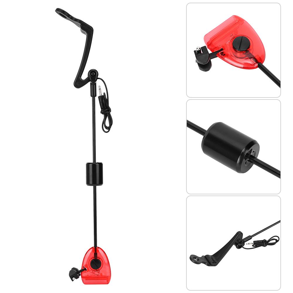 4 Pcs Plastic Fishing Bite Alarm Hangers Swinger Chain Indicator Sound & Light Alert Fish
