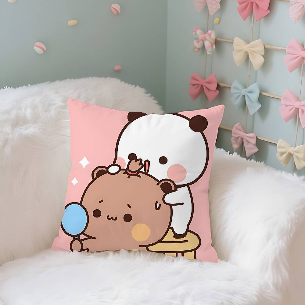Cute BuBu DuDu Case Plush Fabric Soft Pillowcase Double Sided Print Cushion Cover Household Gifts