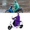 Electric Bike Raincoat Enlarged Protection Oxford Cloth Adults Sleeve Rain Poncho for Cycling Purple 5XL