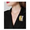 European and American retro puppy brooch, alloy, metallic texture, high-end animal brooch, pin, versatile buckle for clothing