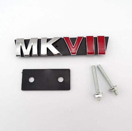 UDXKW1 3D MKVII auto grille Grill Emblem and rear truck Chrome Red Badge Car Sticker for VW Golf MK7