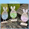 Delightful Easter Bunny Decor Wooden Egg Figure Perfect For Festive Table Display