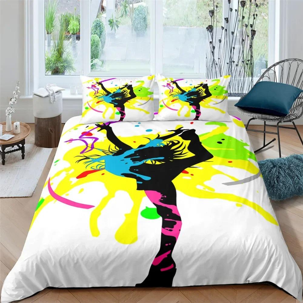 Romantic Style Duvet Cover Fairy Girl with Wings Pattern Bedding Set Women Couple Flying Butterflies Polyester Comforter Cover