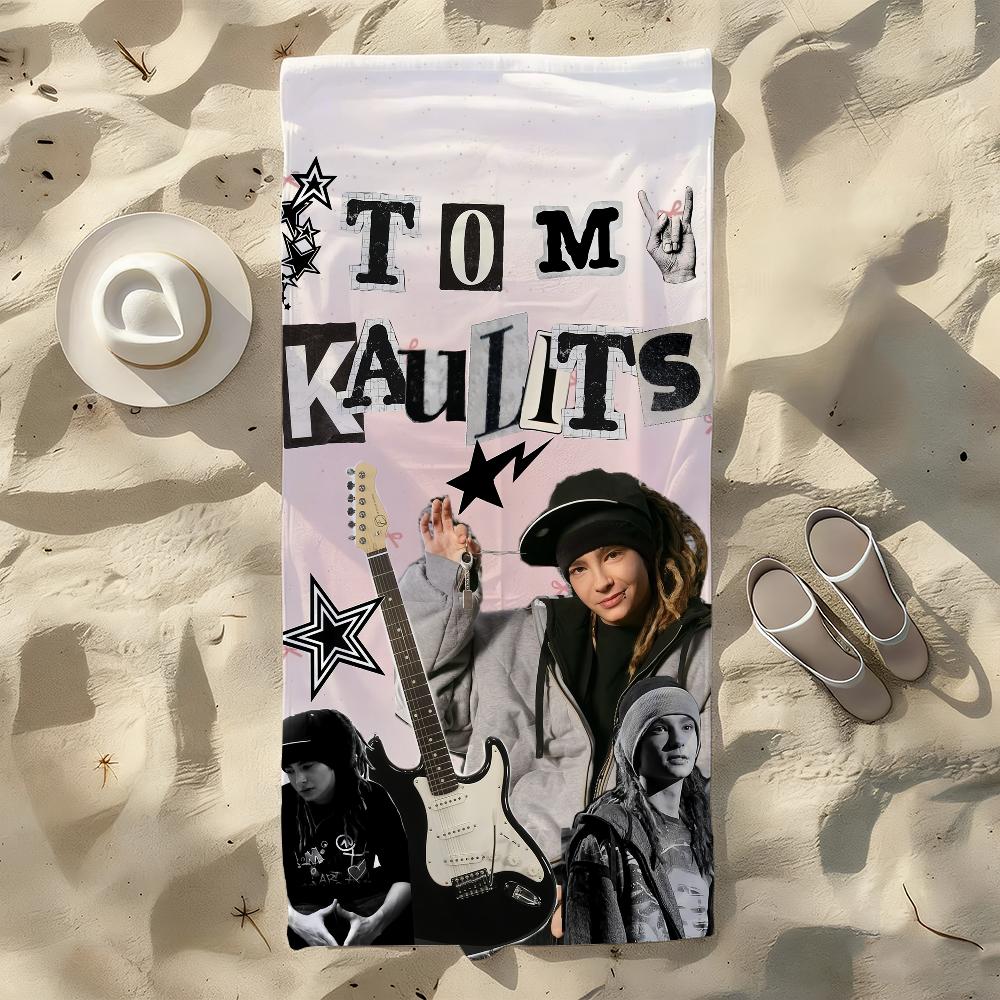 

Полотенце Singer Cool T-Tom Kaulitz для плавания, йоги, спортзала, быстросохнущее, мягкое и приятное для кожи, пляжные полотенца, всесезонное W30*H60(CM)