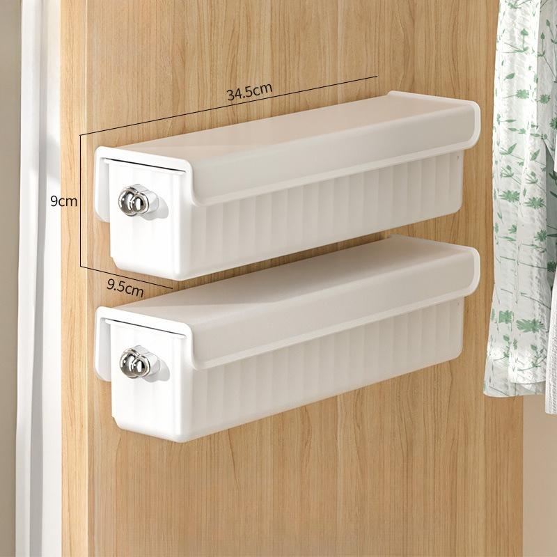 2pcs Grid with Cover Dustproof Wall Hanging Drawer Sock Organizer Underwear Organizer Underwear Organizer Desktop Drawer Organizer Closet 2pcs a set белый