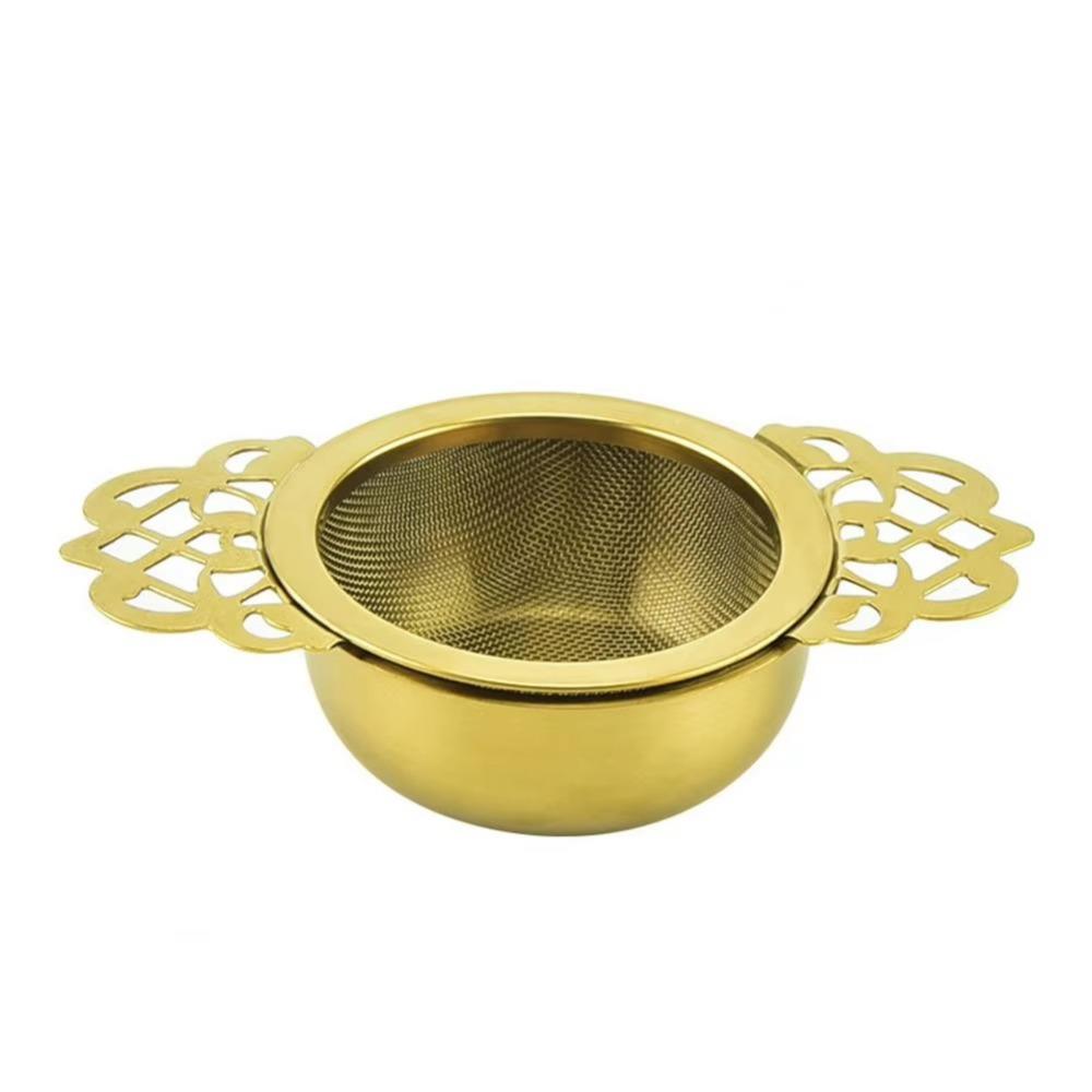 Fine Mesh Hanging Tea Strainer Stainless Steel Lace Tea Infuser Double Ear Tea Filter Restaurant
