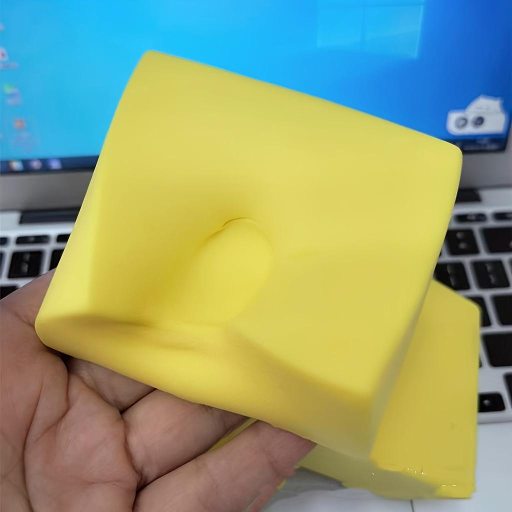 

1 шт. Супермягкая игрушка-антистресс, медленно восстанавливающая форму и липкая на ощупь, идеально подходит для подарков на день рождения и оригинальных подарков для вечеринок, игрушки для снятия стресса Yellow milk brick