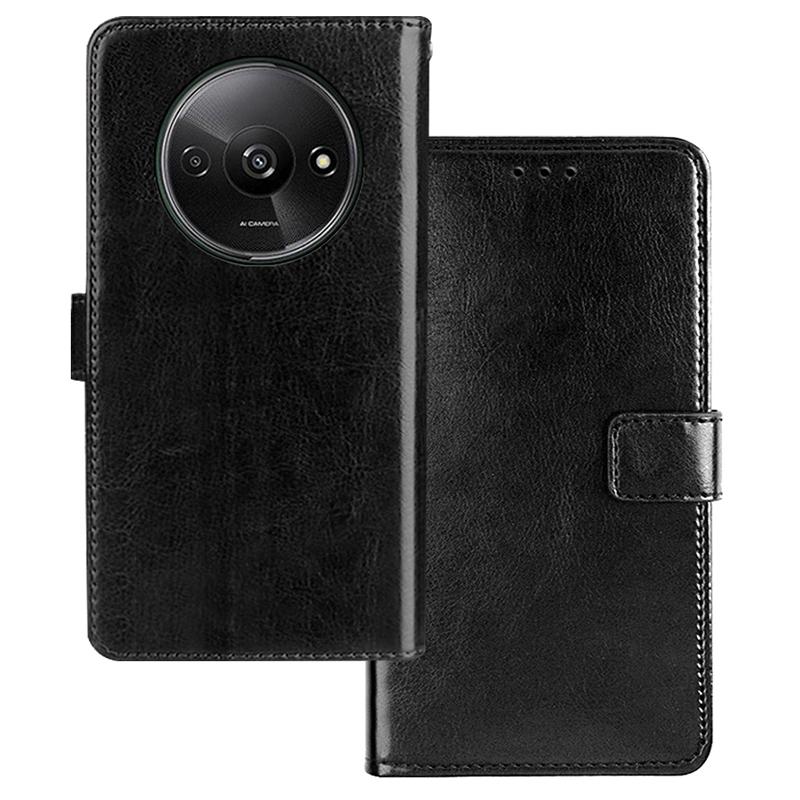 IDEWEI For Xiaomi Redmi A3 4G/Poco C61 4G Case Crazy Horse Texture Leather Phone Cover with Card Slots Wallet