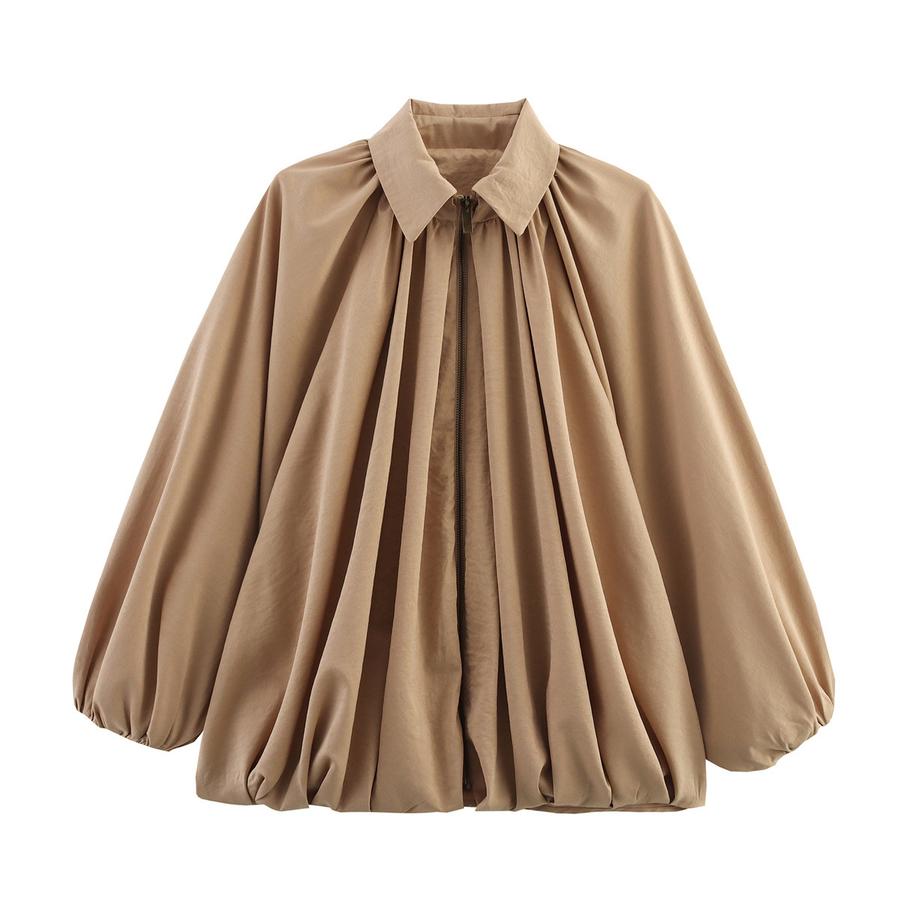 Lässiger Stil Frühling Neue Mode Lockere Fledermausärmel Aufgeblasene Fliegerjacke