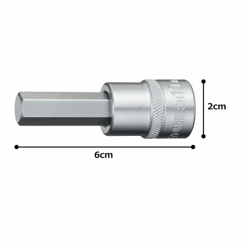 TONE Hexagon socket HP3H-10 Drive angle 9.5mm (3/8") Width across flats 10mm