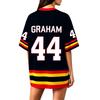 Short Sleeve Casual Fashion Jersey Style Shirt with Lettering Print Sports Style Lightweight Breathable Material for Daily Wear