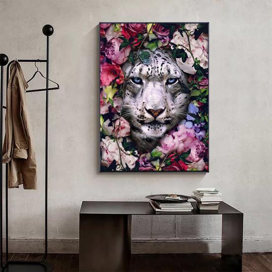 1 Set DIY Diamond Painting Kit Exquisite Animal Floral Pattern Rhinestone Picture for Home Decoration