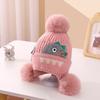 A children's dinosaur wool hat winter new cartoon jacquard knitted hat medium and older boys and girls ear hats