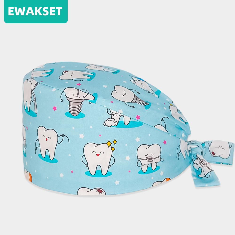 Dental Clinic Scrubs Caps with Sweatband Dentist Work Scrubs Beauty Work Hats Lab Nursing Scrubs Cap Gorro Enfermera