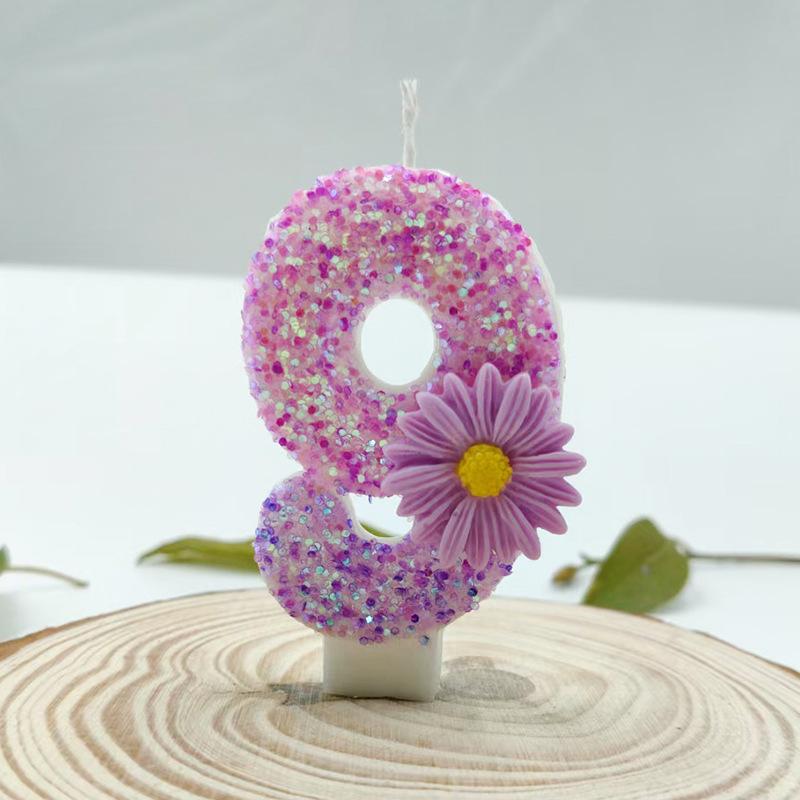 

Creative Design Sun Flower Digital Candle Birthday Cake Decoration Atmosphere Party Supplies Various Specifications Number 9