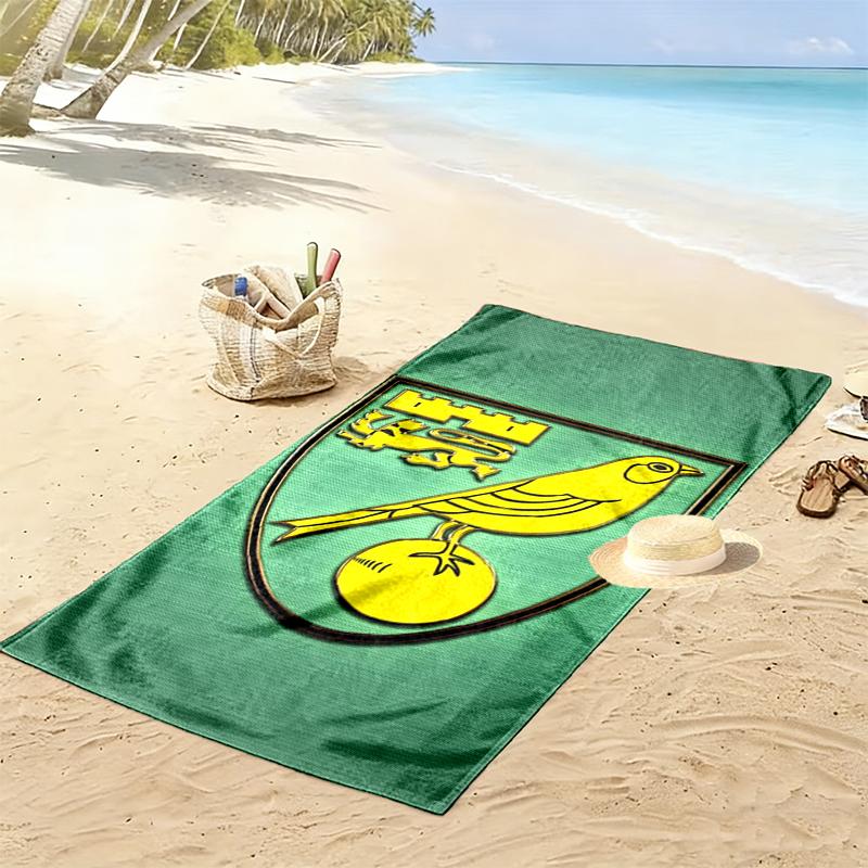 Norwich City Football Club Druck Strandtuch, Großes Weiches Schnelltrocknendes Handtuch für Strand Camping Schwimmen