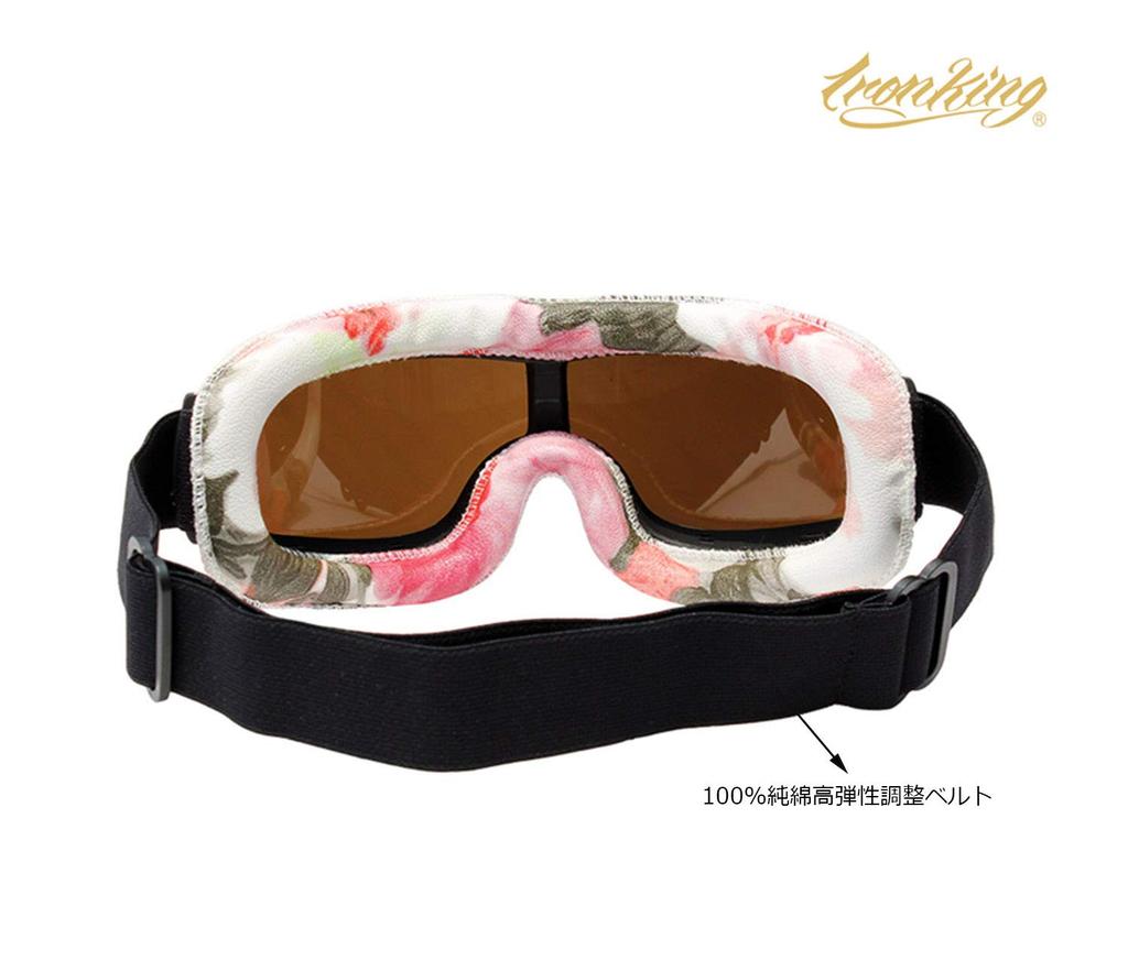 [IronKing] Retro Motorcycle Goggles PC Lens Multi-Purpose Windproof Sandproof Anti-Fog UV Protection Outdoor Sports Goggles T-13 (Red Lens)