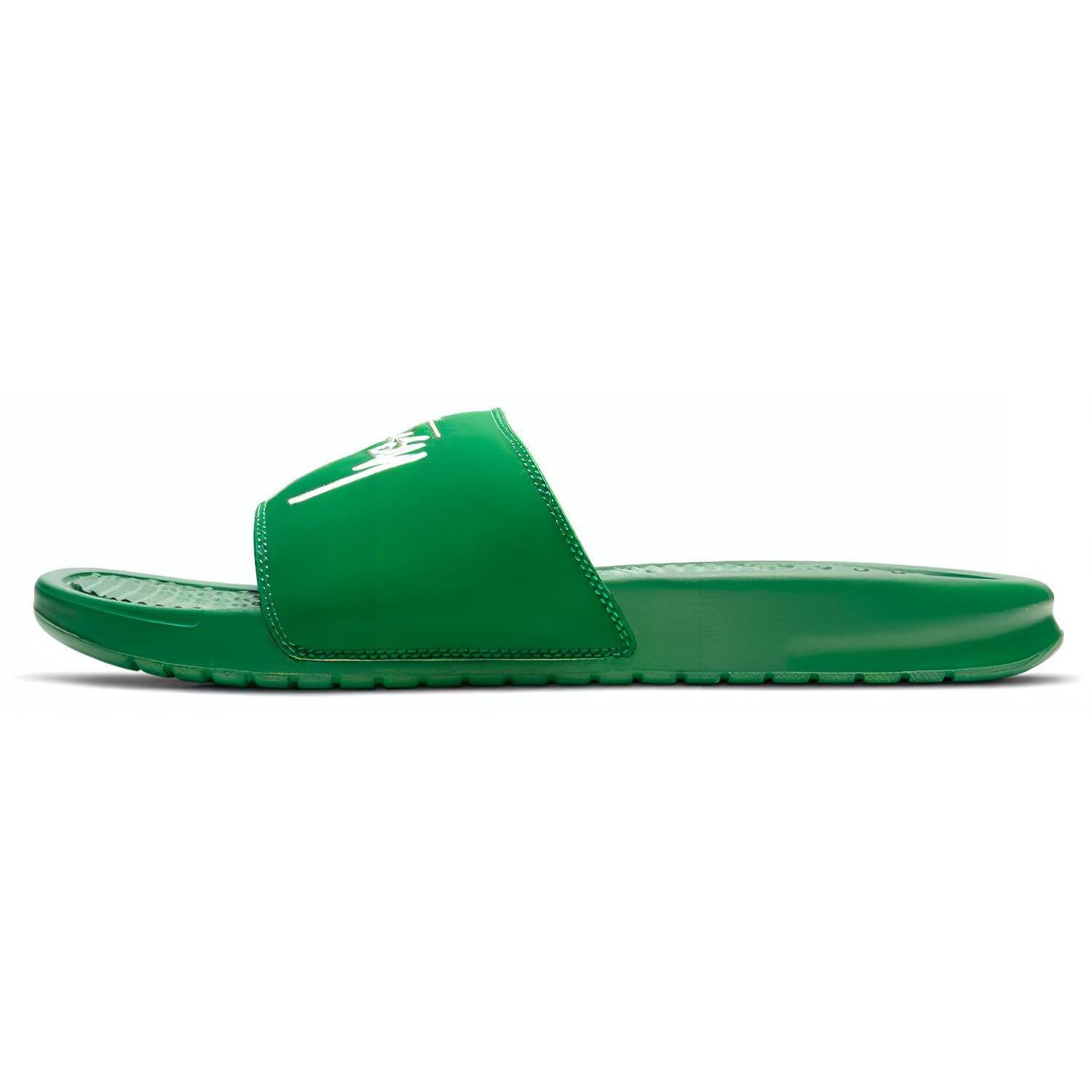 

Новые шлепанцы Nike Benassi Slide Stussy Pine Green Sail DC5239-300 38.5