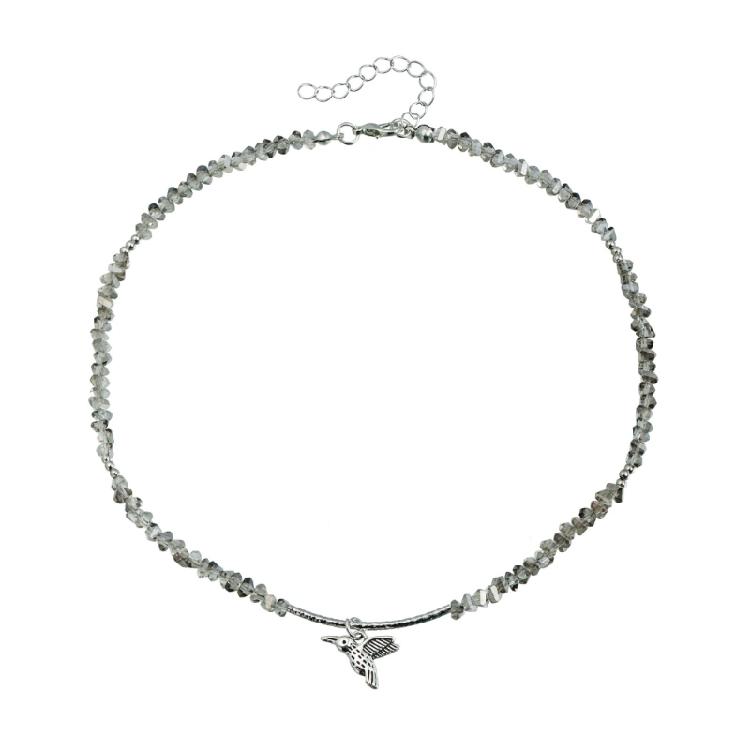 

Contemporary Alloy Bird Necklace Trendy Layering Piece Adjustable Length Pendant Neckchain For Women Casual Jewelry сірий колір