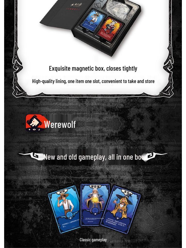 Blood Moon Collection: Werewolf Card Game - It's Dark, Close Your Eyes. Adult Tabletop Party Game