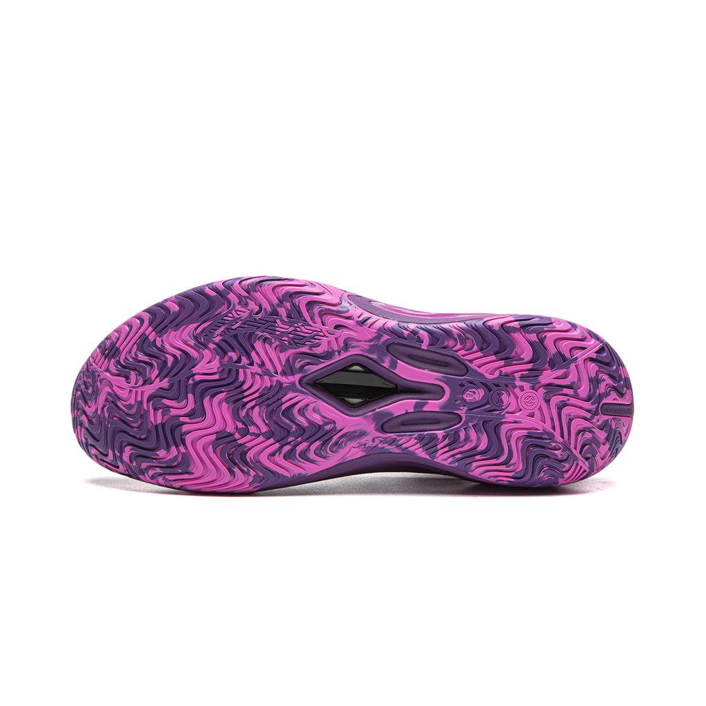 Li Ning Hurricane 2 Low top Professional Competition Basketball Shoes Men's Dragon Court Purple ABAW023-6