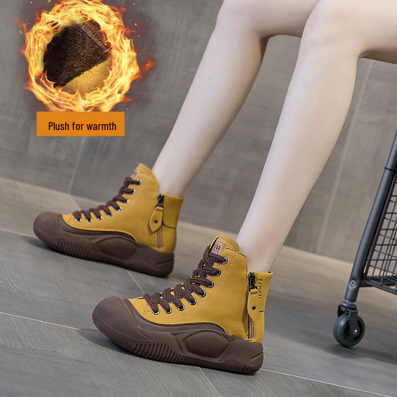 Sneakers groși ușori pentru femei cu inspirație retro 2025 - Încălțăminte casual la modă care adaugă înălțime pentru toamnă