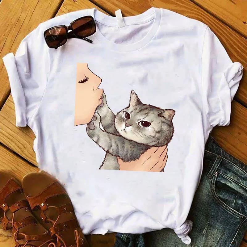 Women T Graphic Flower Never Walk Alone Dog Paw Fashion Printed Top Tshirt Female Tee Shirt Ladies Clothes Tshirt S