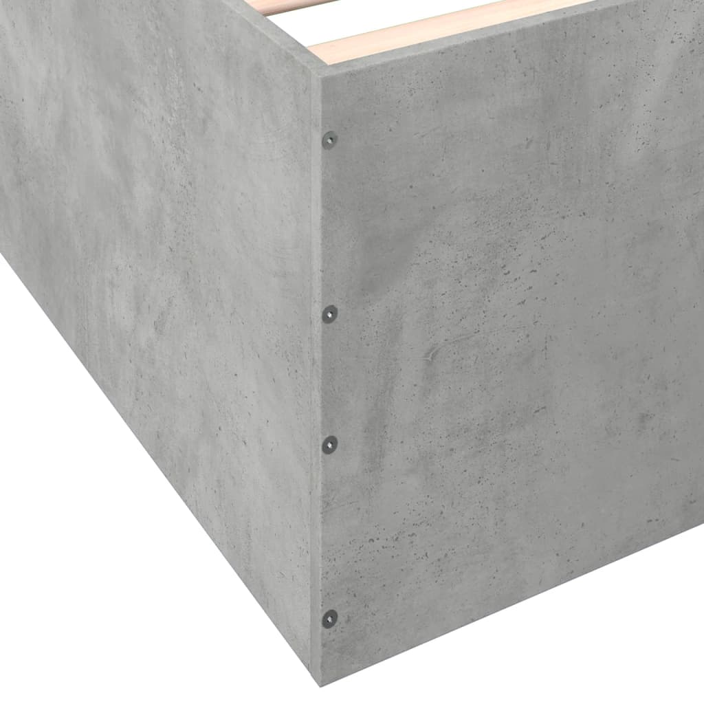 Bed Frame Concrete Grey 120x190 cm Wood Based Panel