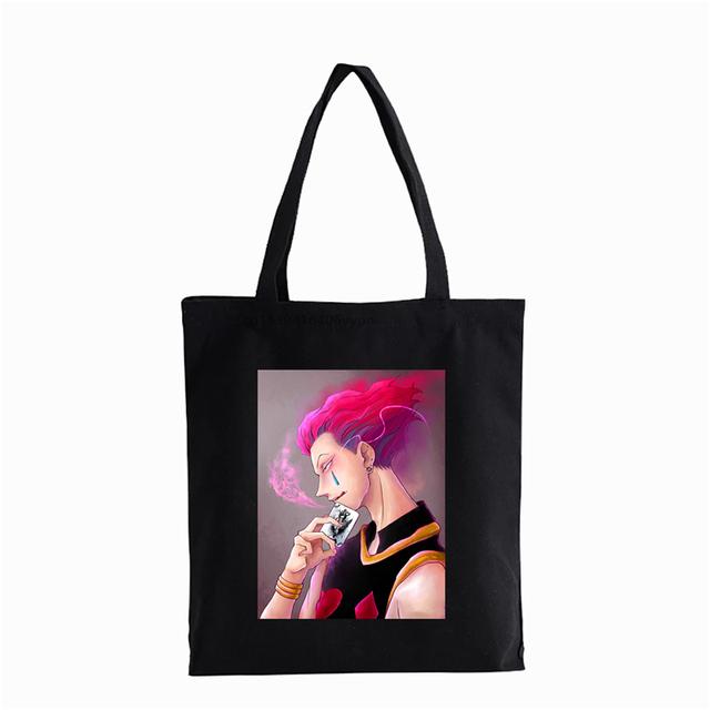 Anime giapponese Hunter x Hunter Shopping Bag Eco Manga Tote Harajuku Shopper Borsa da donna Borsa a tracolla in tela Killua Zoldyck Hisoka