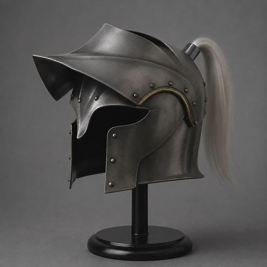 Handmade Gothic Knight Helmet Black Gold Steel Crusader Helmet Medieval LARP Cosplay Armor Gift