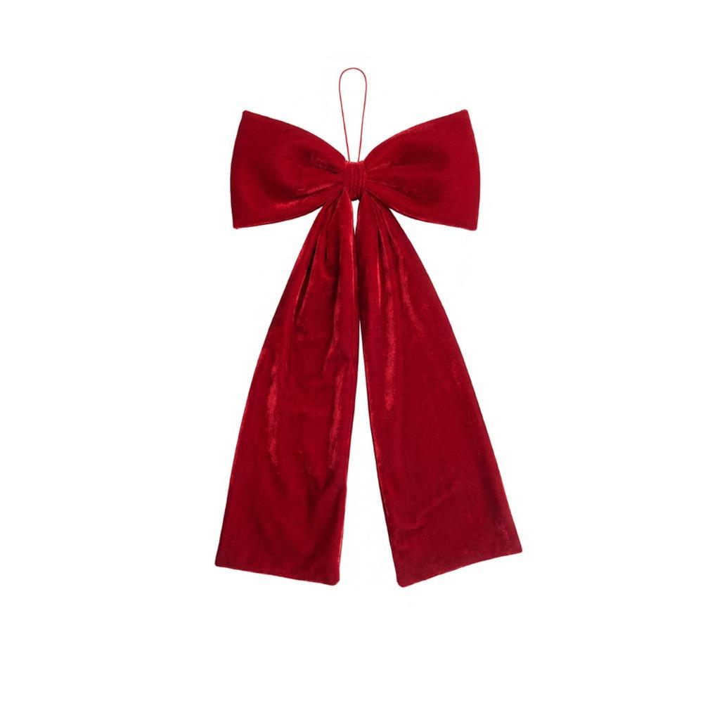 Flannelette Christmas Bow Large Christmas Tree Decorations Hanging Xmas Ornament Merry Christmas