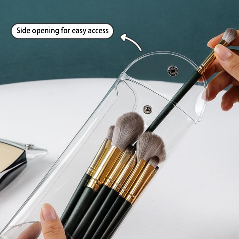 1Pc Different Sie Portable Transparent Cosmetic Bag Waterproof Pvc Pencil Toiletry Organizer Stationery Storage Bag Makeup Brush