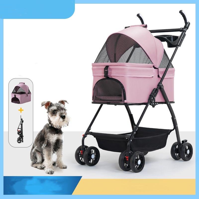 Outdoor Lightweight and Foldable Dog Stroller Lightweight Detachable Pet Strollers for Dogs Modern Household Small Dog Pet Car