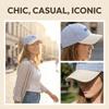 Letter Embroidered Women Baseball Hat Big Head Circumference Cotton Baseball Cap  Summer