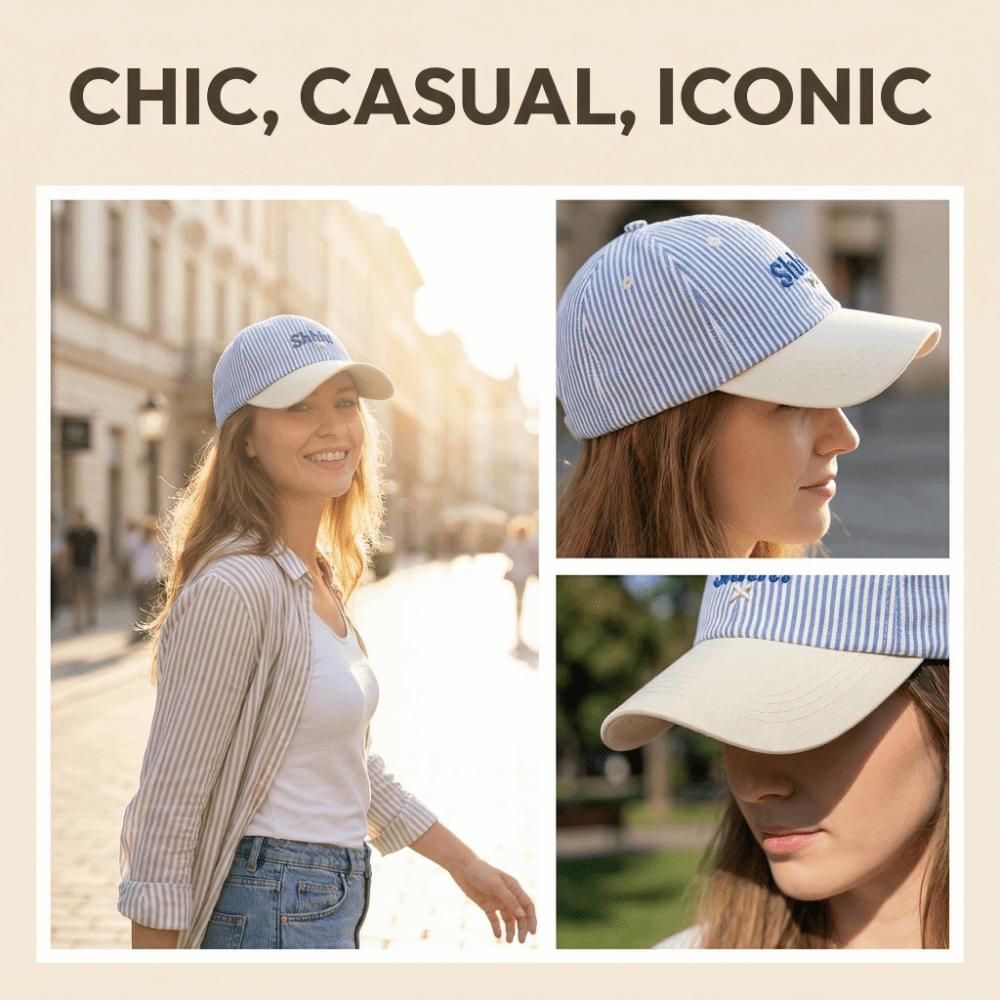 Letter Embroidered Women Baseball Hat Big Head Circumference Cotton Baseball Cap  Summer