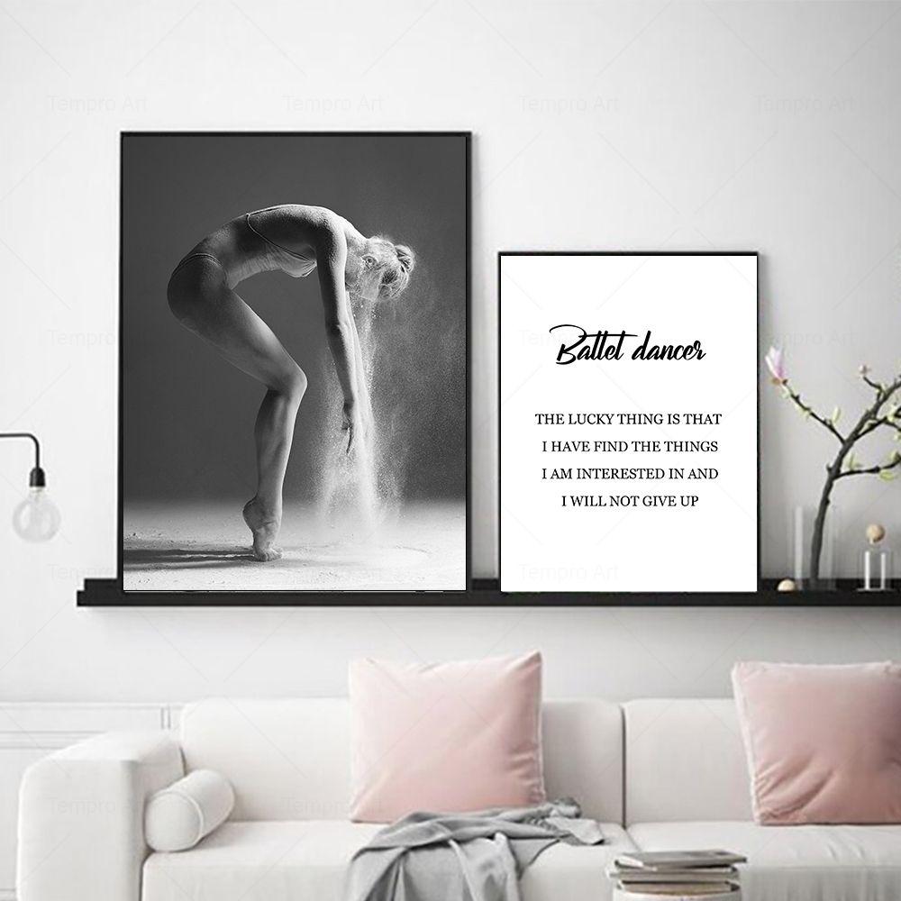 Modern Art Ballet Dancer Girl Nordic Posters And Prints Elegant Lady Wall Art Canvas Painting Picture For Living Room Home Decor
