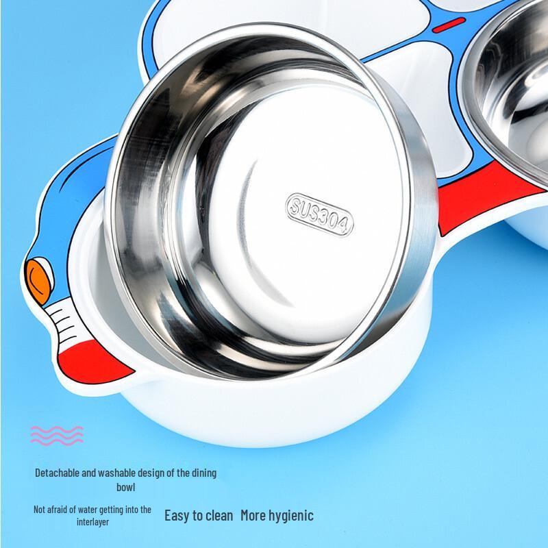 Stainless Steel Beetle Car Children's Dinner Plate