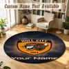 Round Rug Custom NameHull City Pattern Non Slip Carpet Home Floor Decor