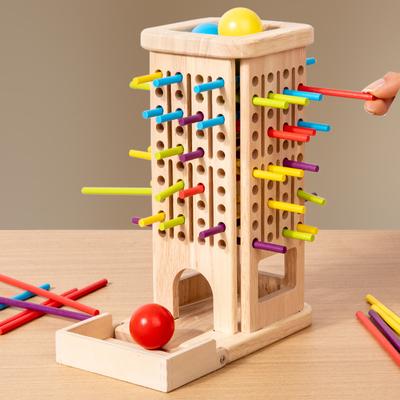 New 3in1 Wooden Stick and Tower Game Arithmetic Early Education Montessori Toys Thinking Training Parent-child Interactive Toy