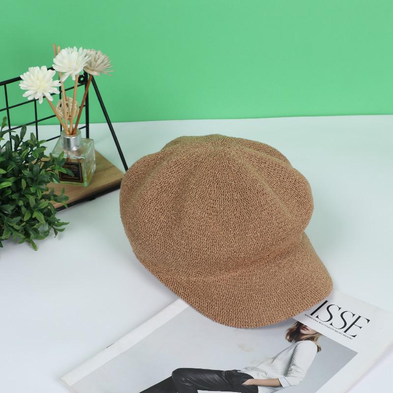 

Женский берет летний в корейском стиле, универсальная восьмиугольная шляпа, модный осенне-зимний тонкий берет